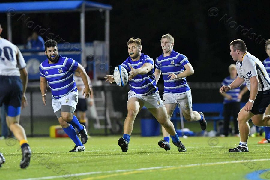 Wheaton Men\'s Rugby vs Mass Maritime.  Photo by Keith Nordstrom